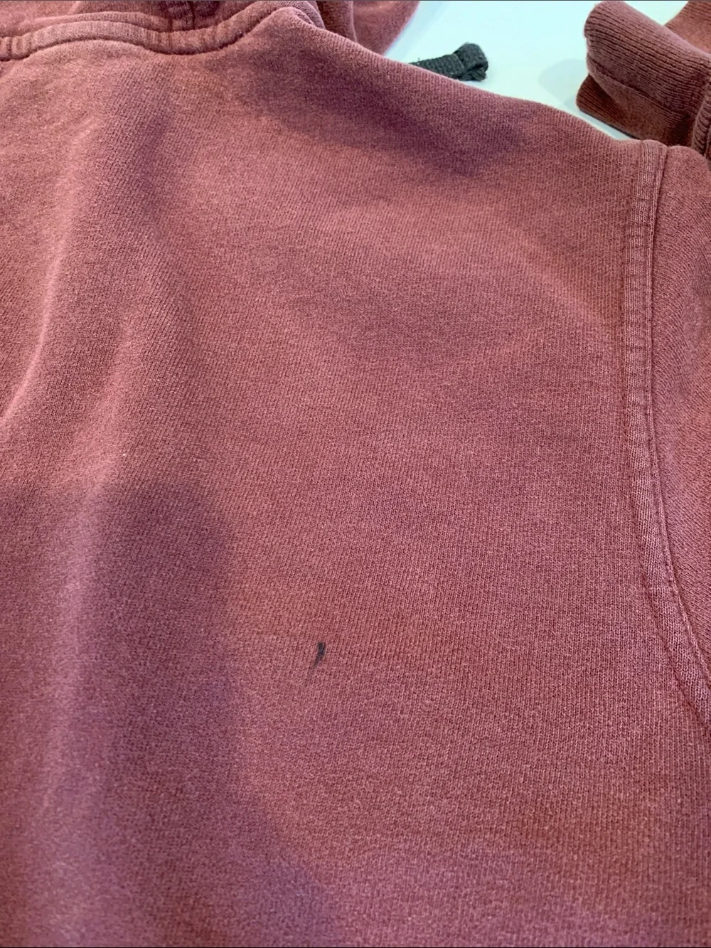 The North Face Men's Large Burgundy Thrashed Pullover Hooded Sweatshirt Hoodie